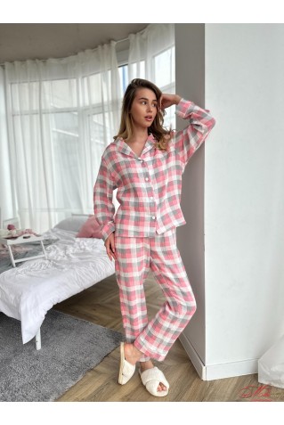 Пижама муслиновая рубашка+штаны COSY M250P